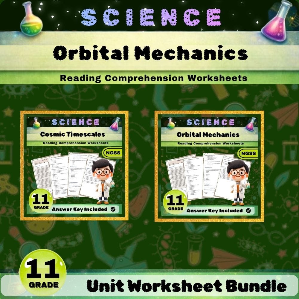 Grade 11 Orbital Mechanics Science Lesson Bundle (NGSS) — bundle cover