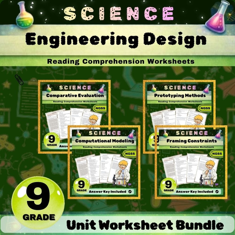 Grade 9 Science NGSS Engineering Design Lesson Bundle | Prototyping & Modeling — bundle cover