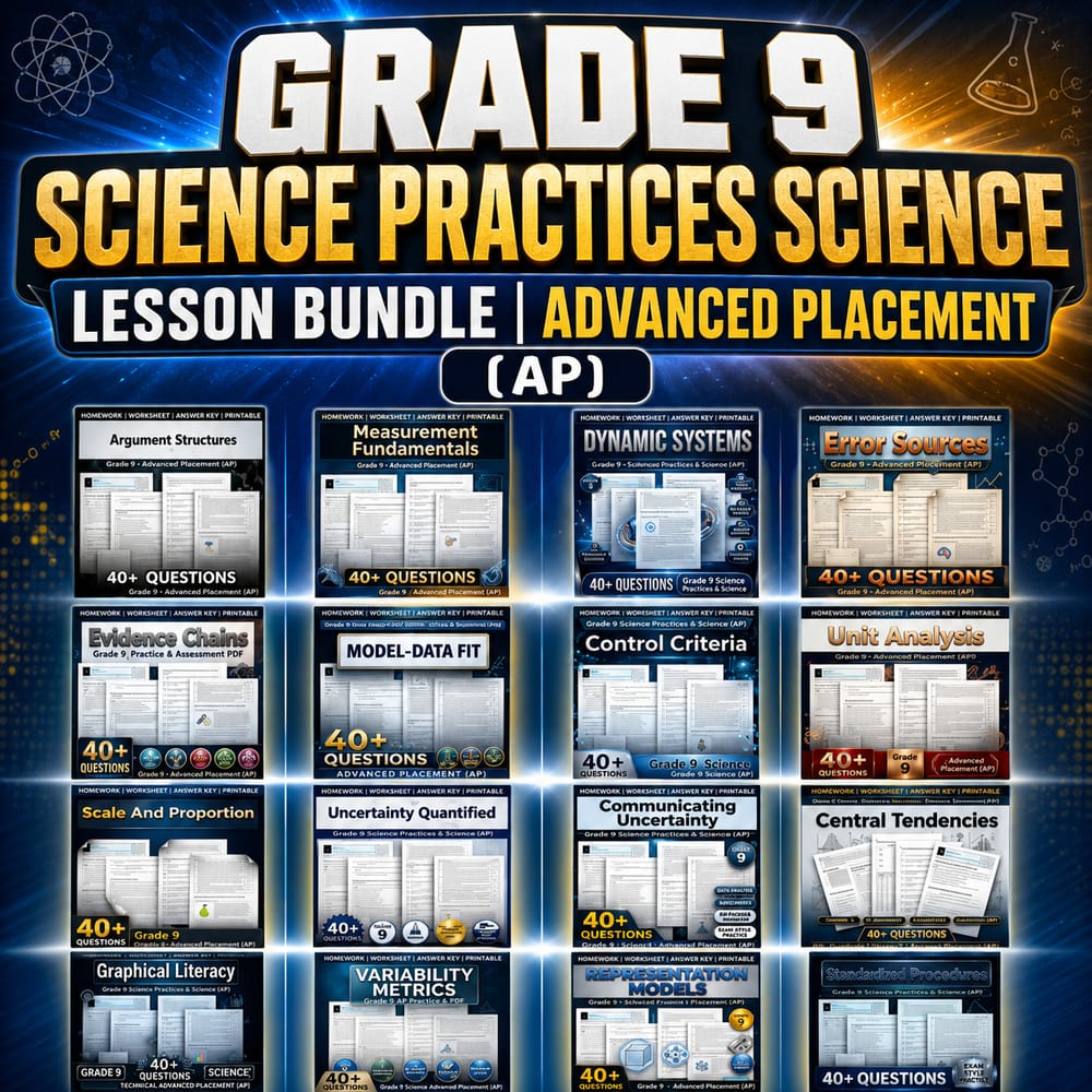 Grade 9 Science Practices Science Lesson Bundle | Advanced Placement (AP) — bundle cover