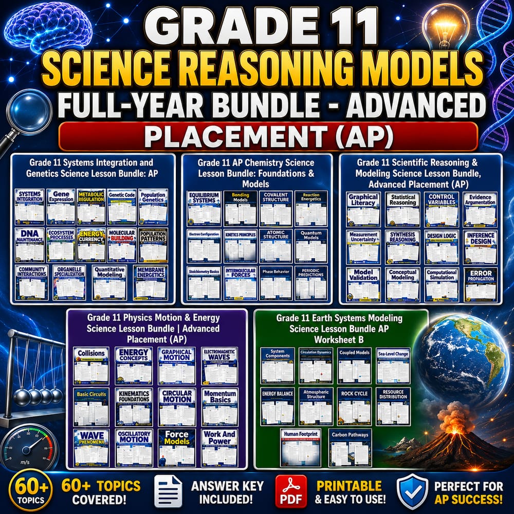 Grade 11 Science Reasoning Models Full-Year Bundle – Advanced Placement (AP) — bundle cover