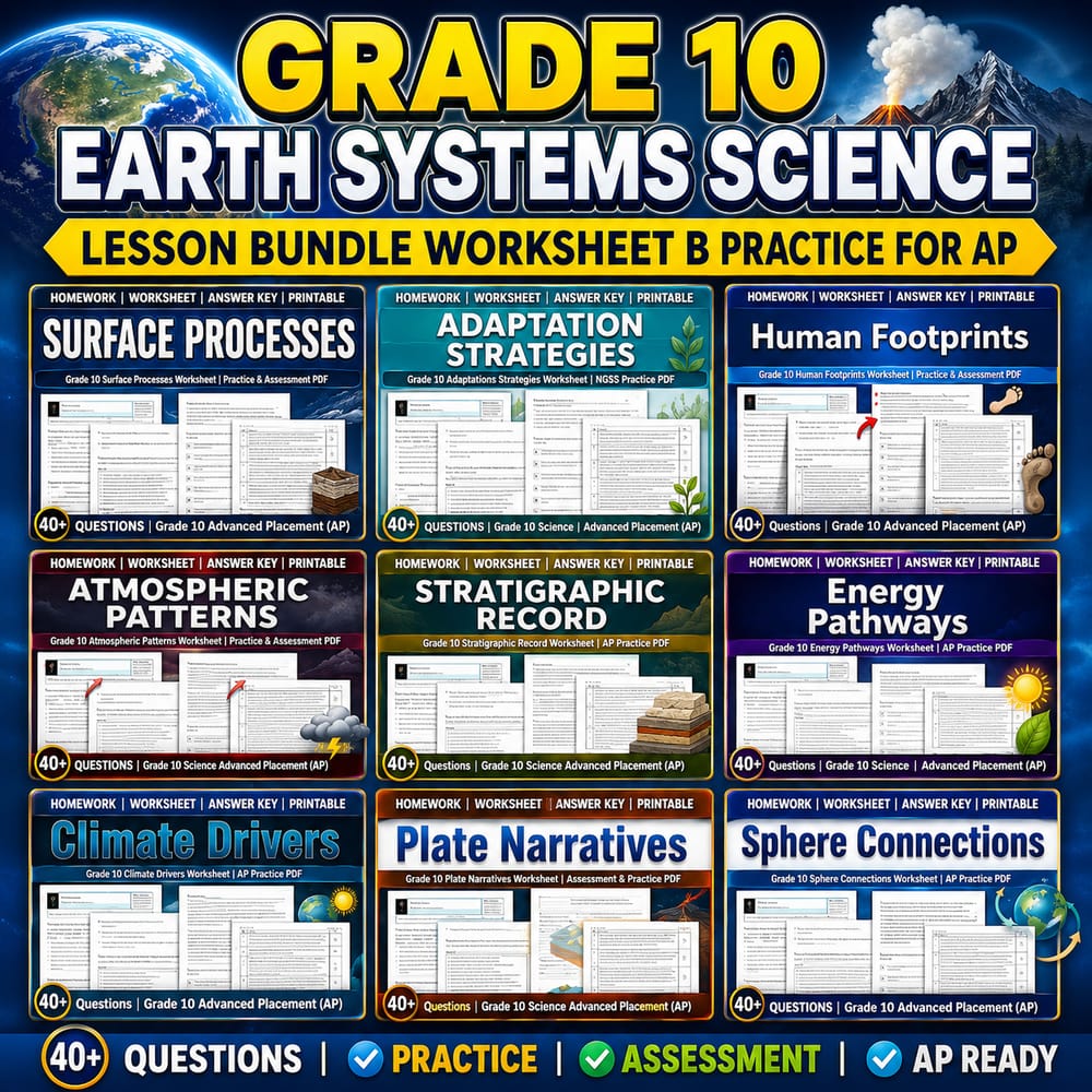 Grade 10 Earth & Space Sciences Science Lesson Bundle: Advanced Placement (AP) — bundle cover
