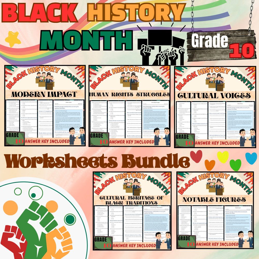 Grade 10 Social Studies | Black Friday Cultural Impact & Activism Bundle — bundle cover