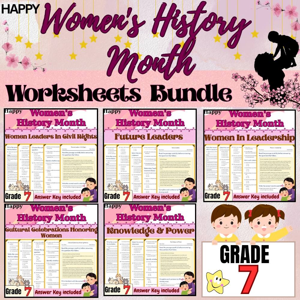 Grade 7 Seasonal|Cultural Celebrations Unit Worksheet Pack (Answer Key Included) — bundle cover