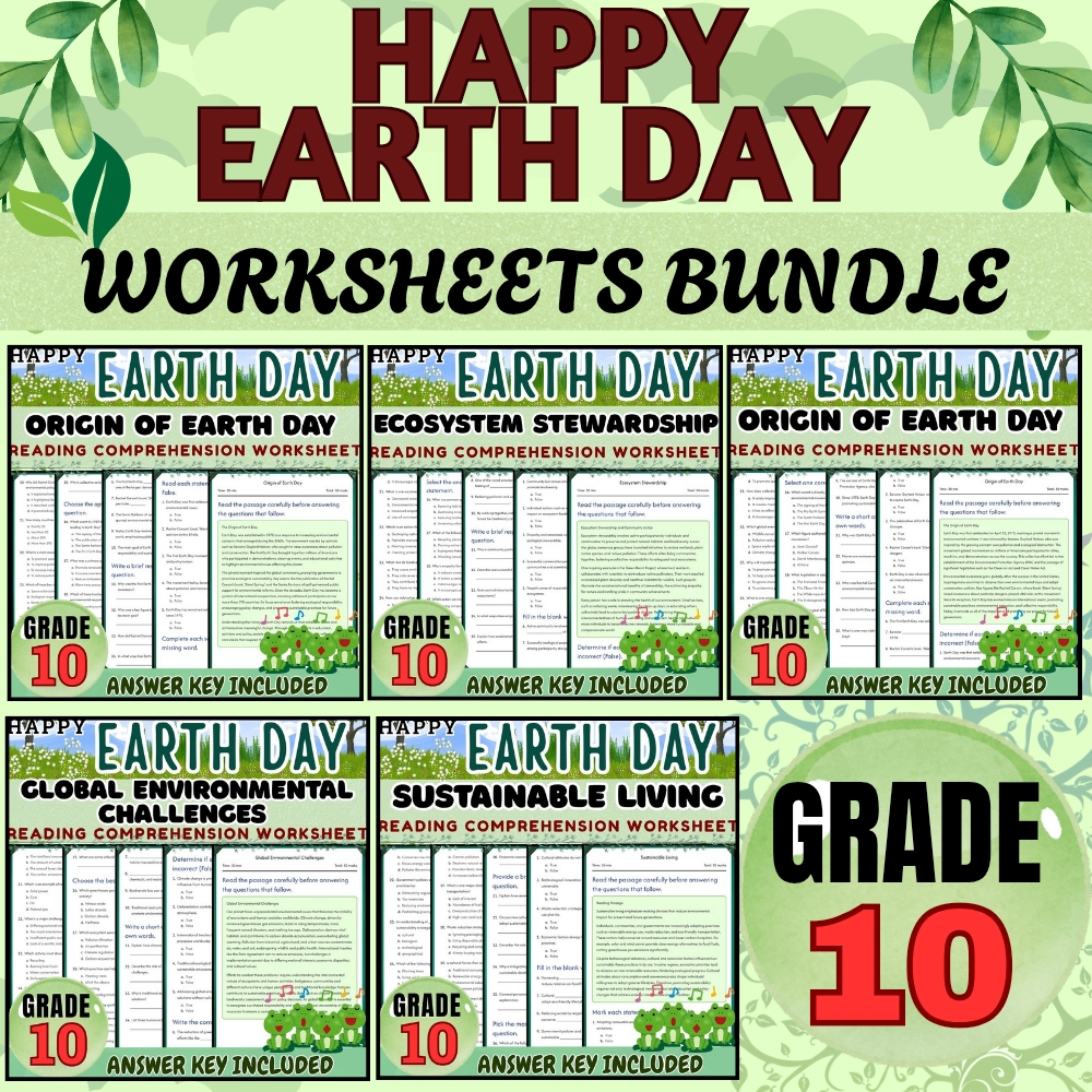 Grade 10 Science | Seasonal Environmental Challenges & Earth Day Unit Bundle — bundle cover