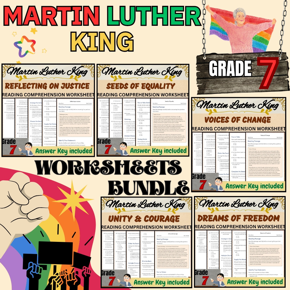 Grade 7 Social Studies | Martin Luther King & Justice - Seasonal Unit Bundle — bundle cover