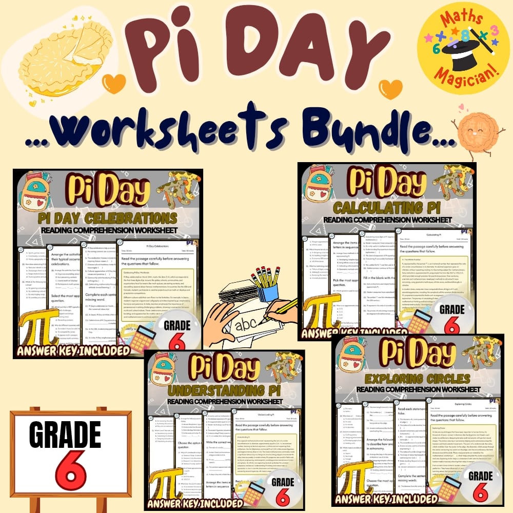 Grade 6 Pi Day Lesson Bundle | Exploring and Understanding Circles — bundle cover