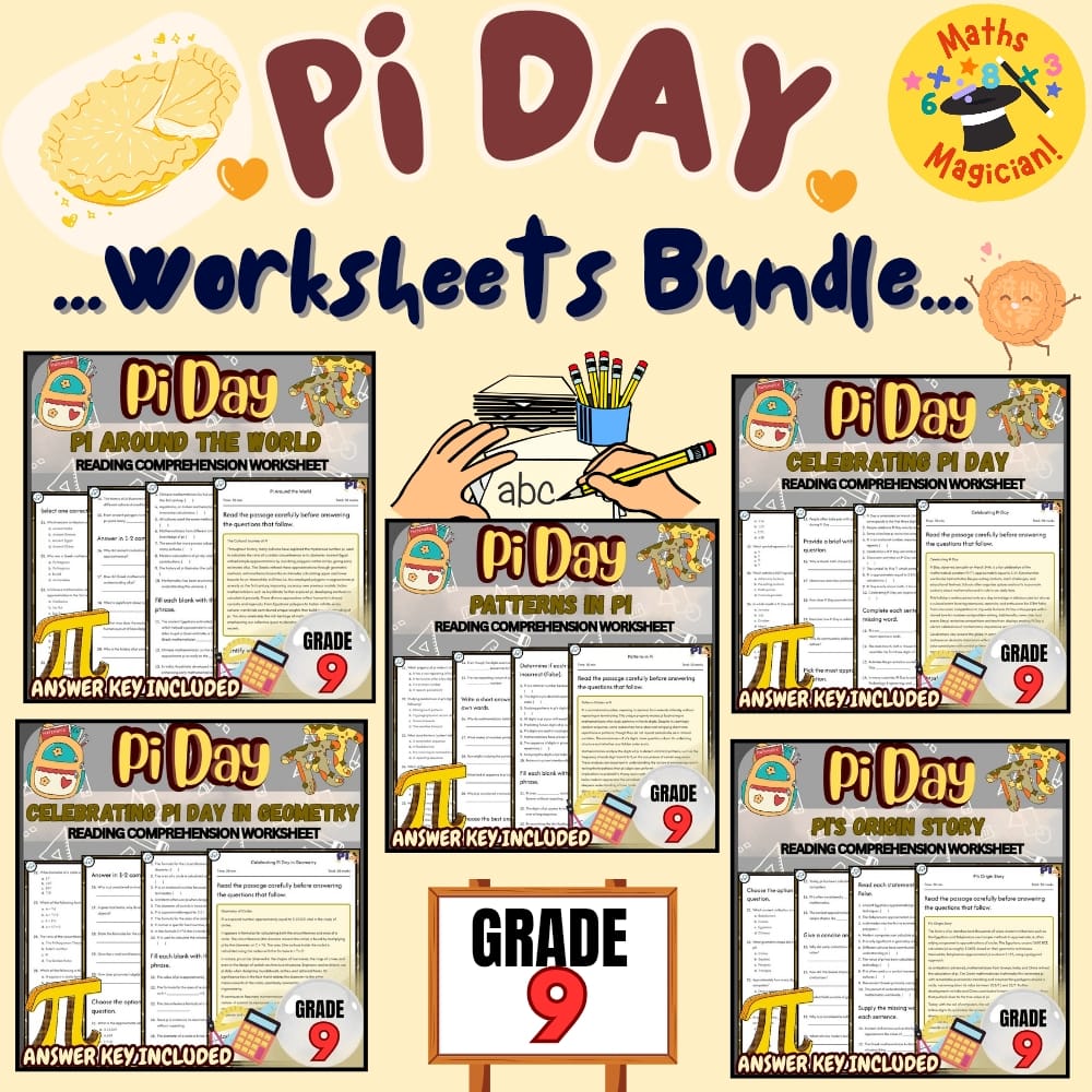 Grade 9 Pi Day Lesson Bundle | Celebrating Math and Geometry — bundle cover