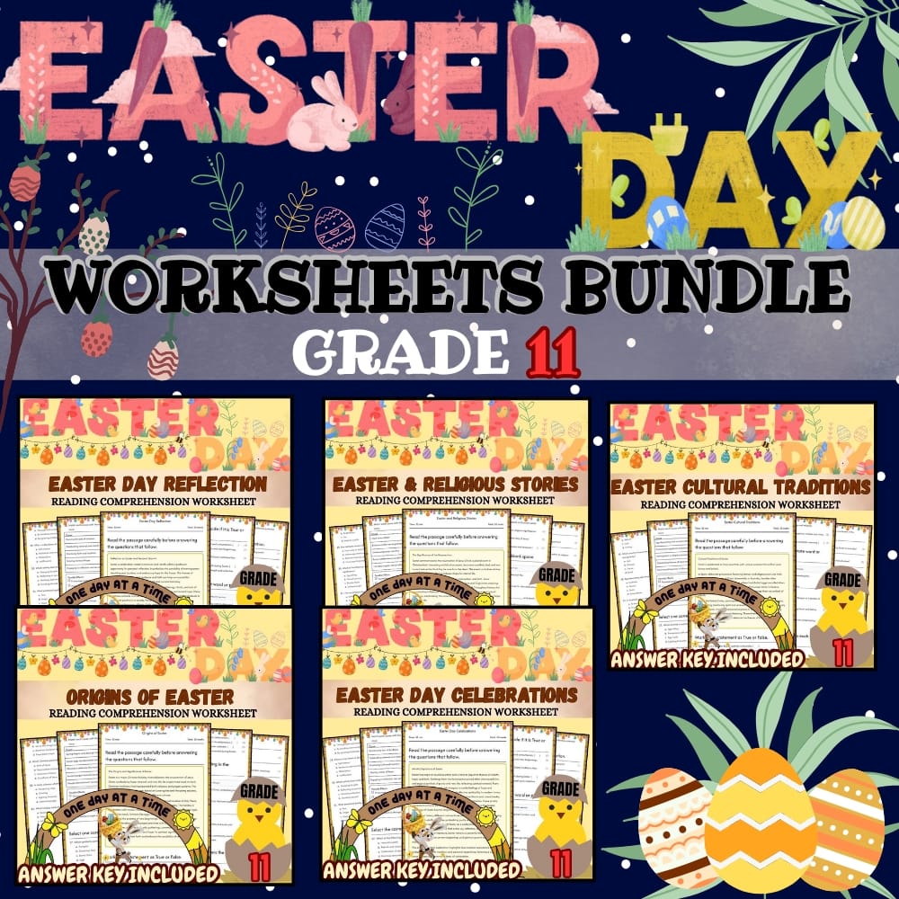 Grade 11 Easter Day Holiday Custom Bundle Inquiry-Based Framework — bundle cover