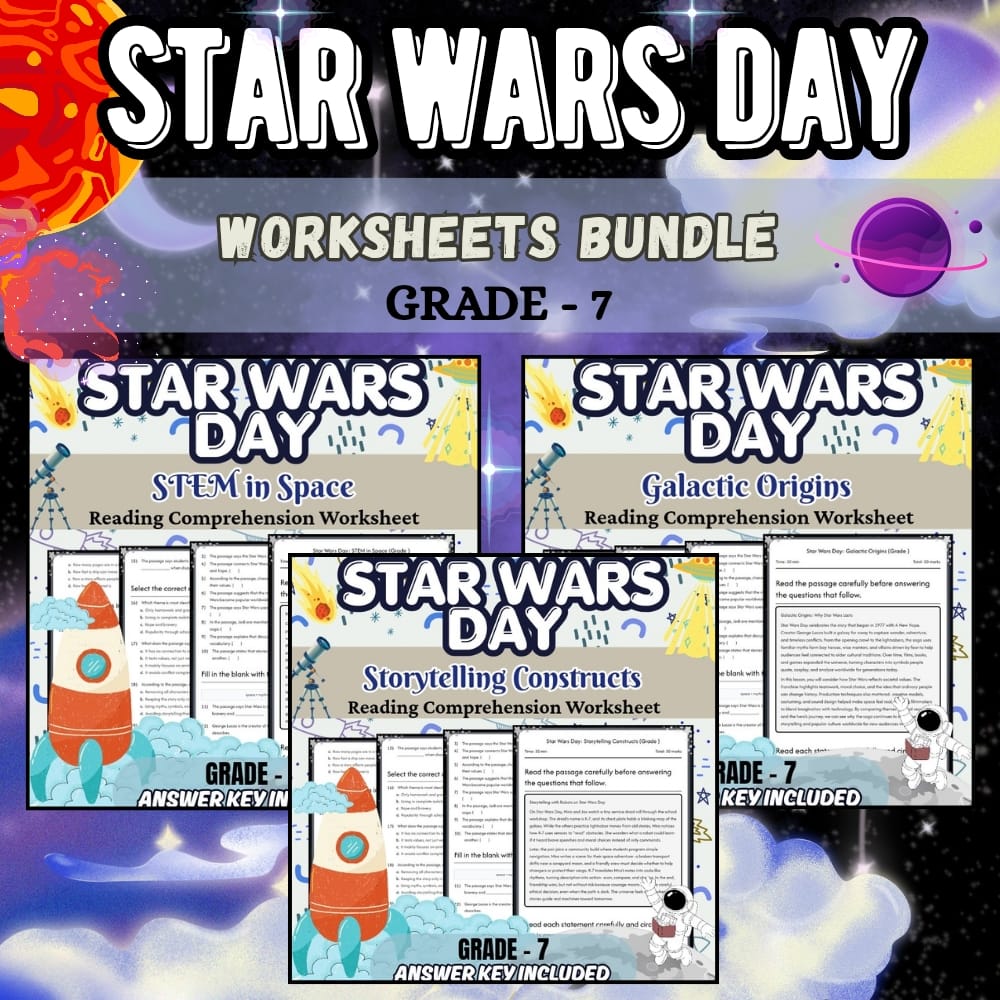 Grade 7 Star Wars Day Holiday NGSS Lesson Bundle — bundle cover