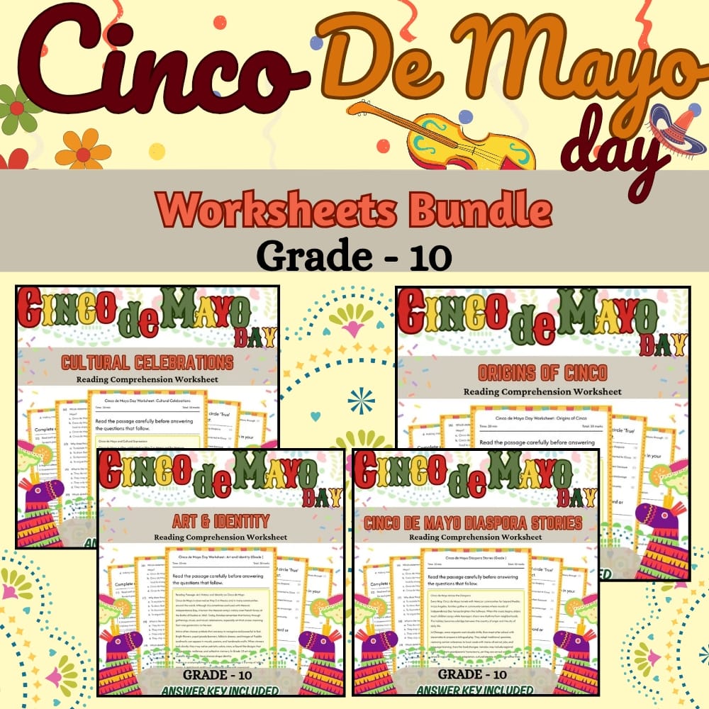 Grade 10 Cinco de Mayo Cultural Holiday Lesson Bundle UbD Framework — bundle cover