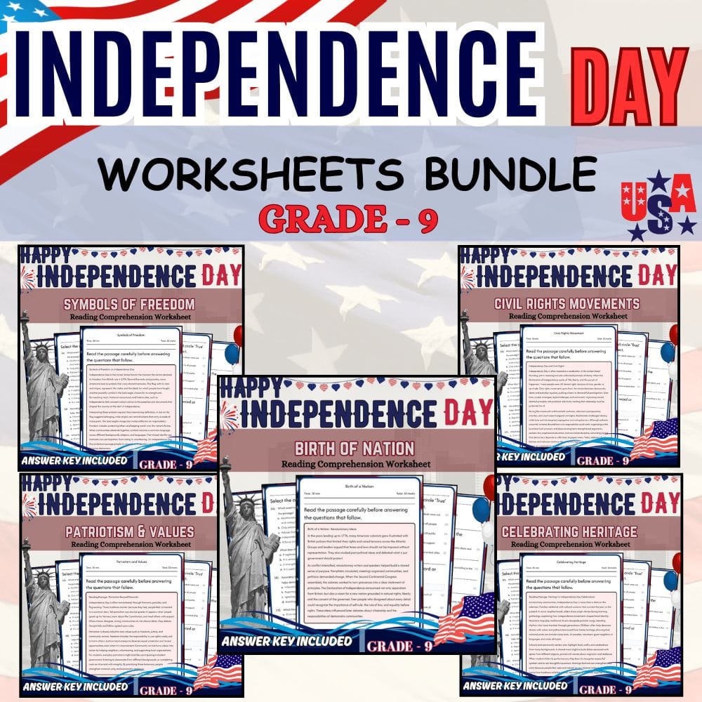Grade 9 Independence Day Holiday Social Studies Unit Bundle | C3 Framework — bundle cover