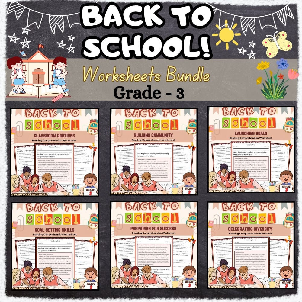 Holiday Back To School SEL Lesson Bundle — Grade 3 CASEL Framework — bundle cover
