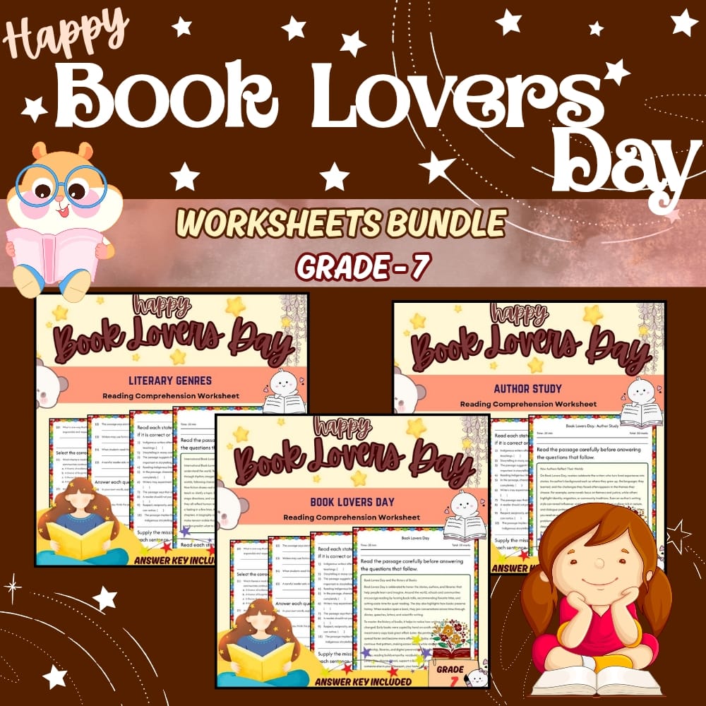 Holiday Book Lovers Day Lesson Bundle | Grade 7 ELA | CCSS ELA — bundle cover