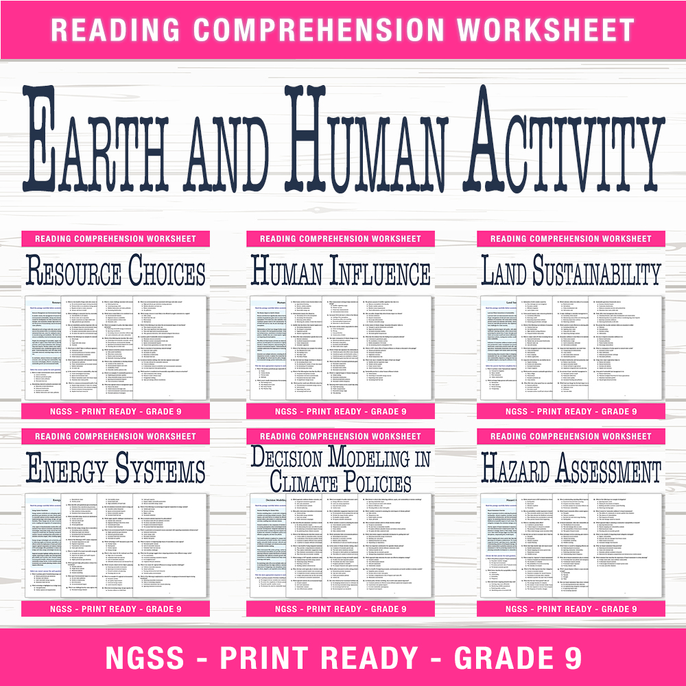 Grade 9 Science | Sustainability & Climate Change Unit Worksheet Bundle — bundle cover