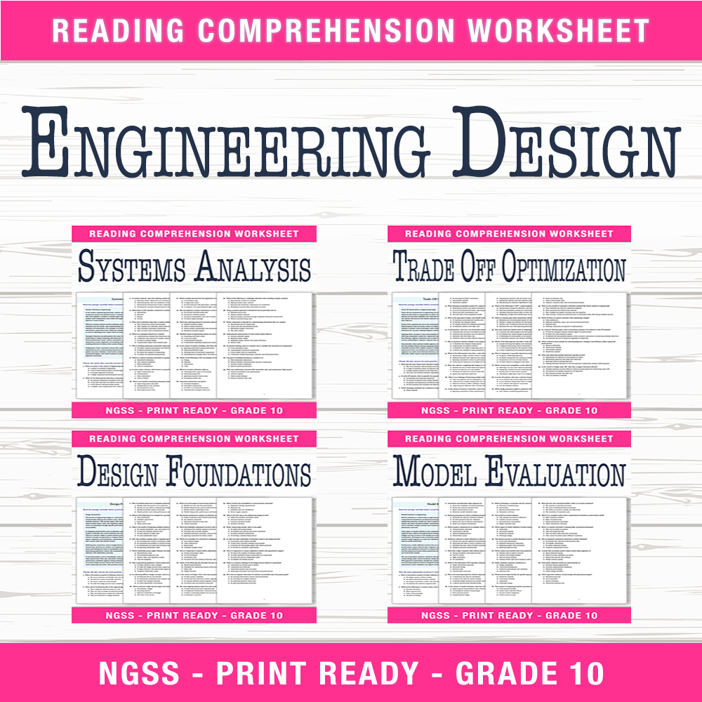 Grade 10 Science Unit | Systems & Design Worksheets Bundle  — bundle cover