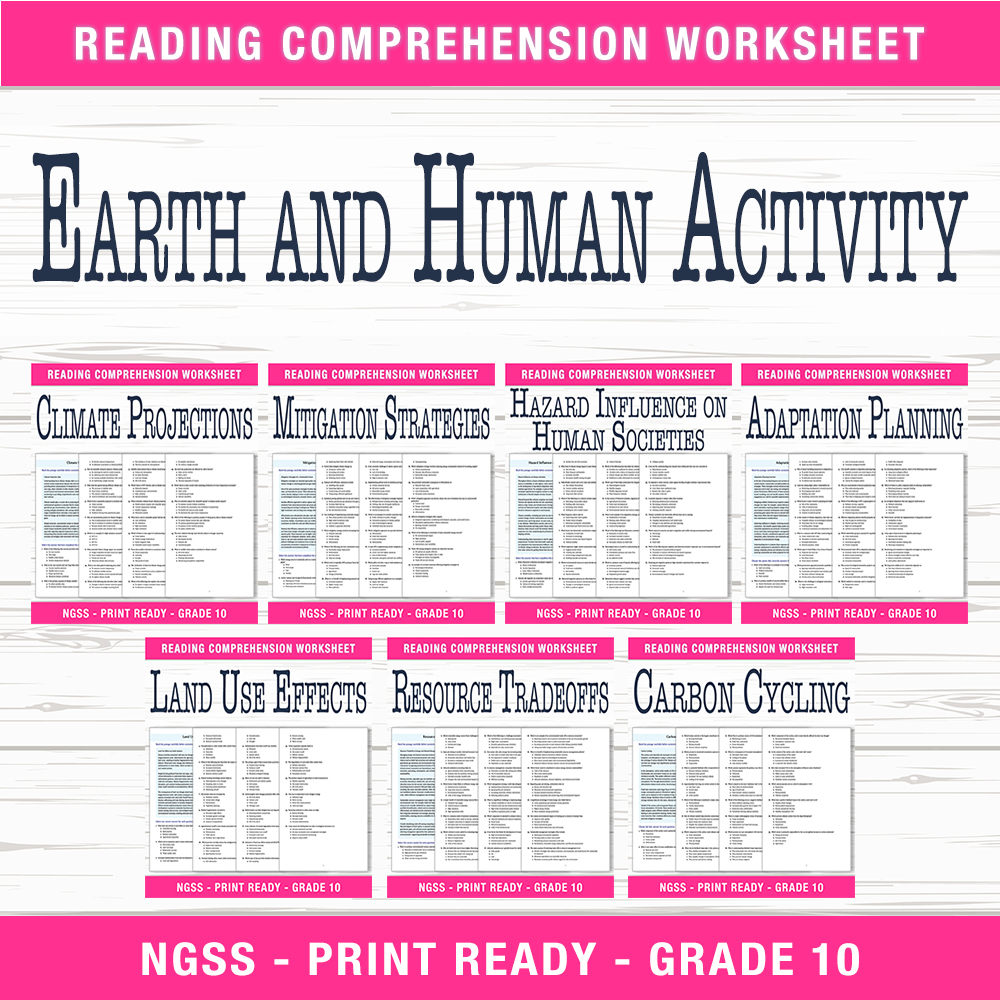 Grade 10 Science Unit | Climate Change & Environmental Impact Worksheets bundle — bundle cover