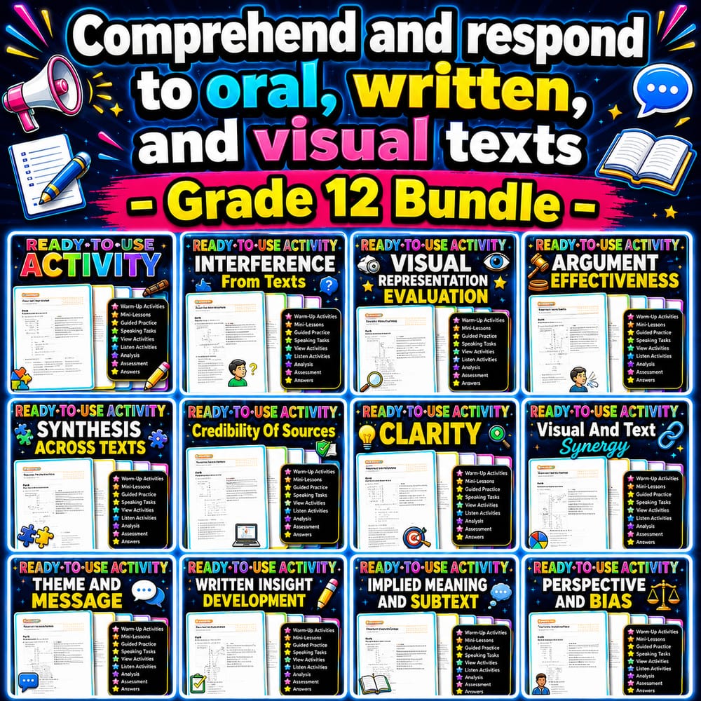 Grade 12 ELA Full-Year Bundle | Alberta Framework — bundle cover