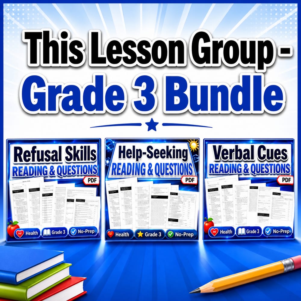 Grade 3 Interpersonal Communication Skills Health Lesson Bundle | NHES — bundle cover