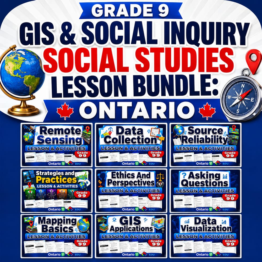 Grade 9 GIS & Social Inquiry Social Studies Lesson Bundle: Ontario — bundle cover