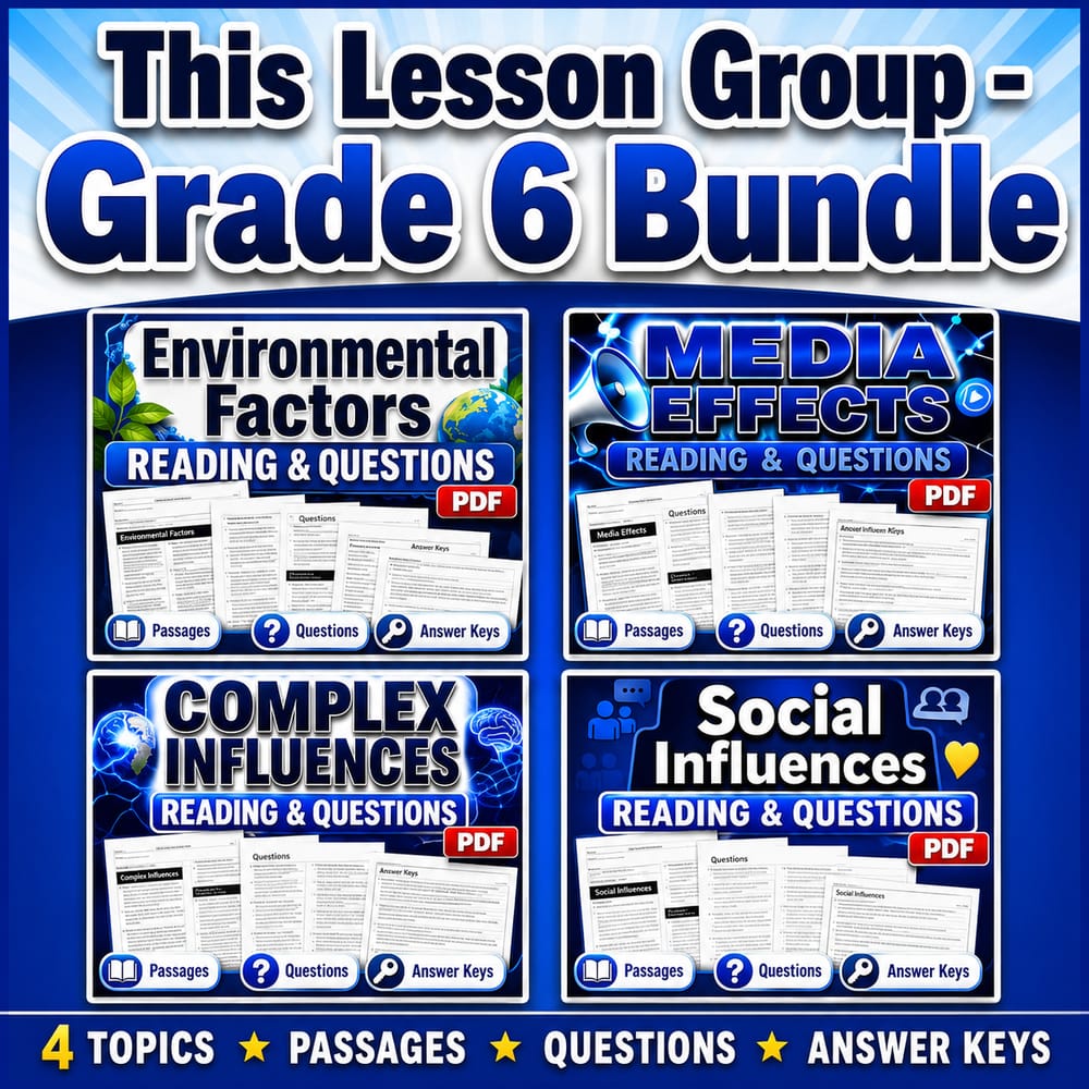 Grade 6 Analyze Influences on Health Health Lesson Bundle for NHES — bundle cover