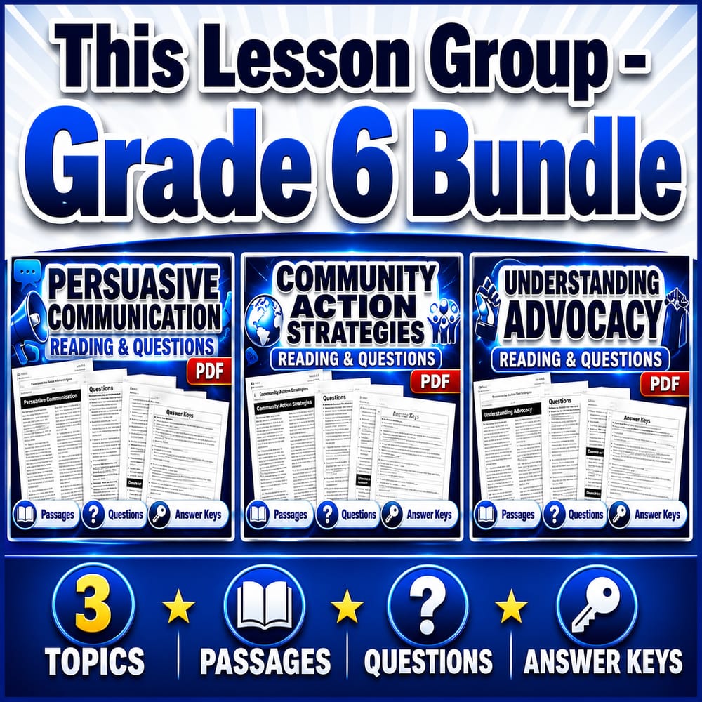 Grade 6 Advocacy for Health Lesson Bundle in Health Class Aligned to NHES Standards — bundle cover