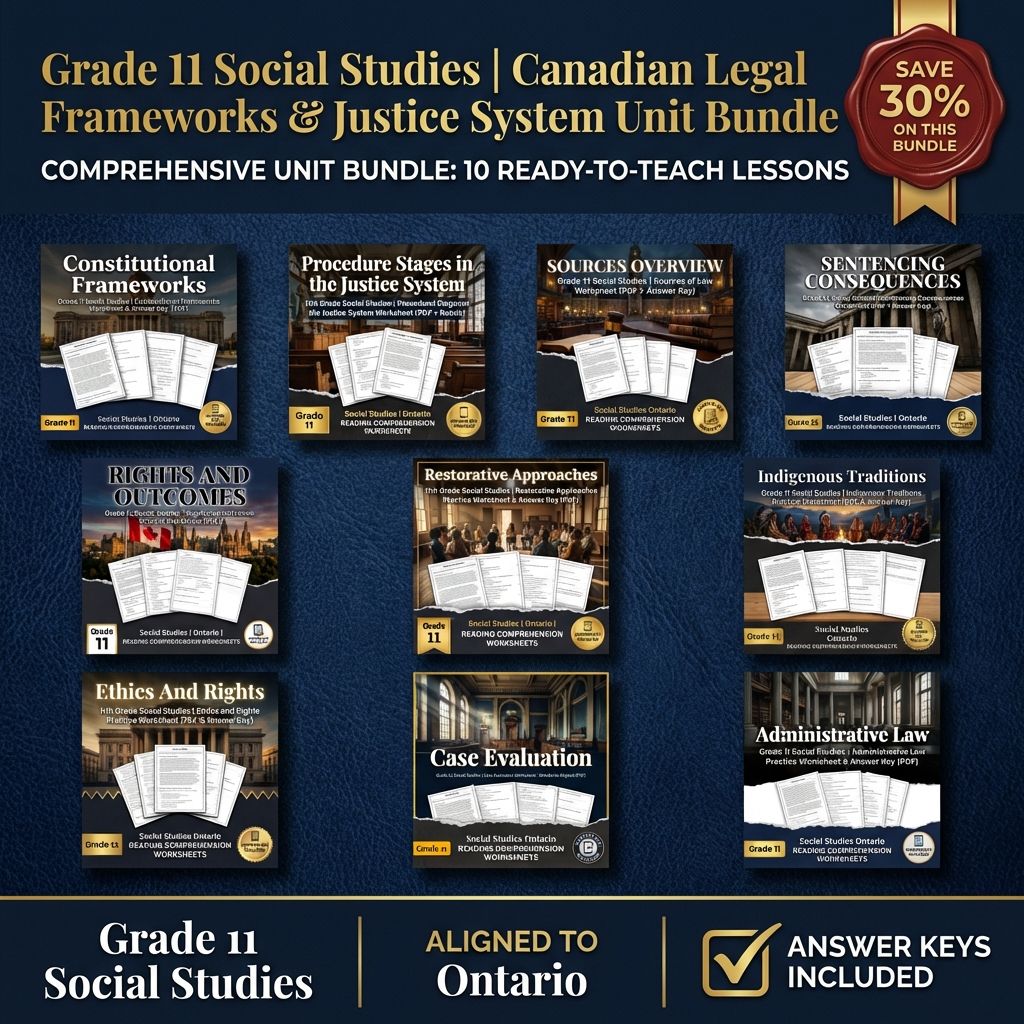 Grade 11 Social Studies Unit Bundle | Constitutional & Legal Foundations — bundle cover