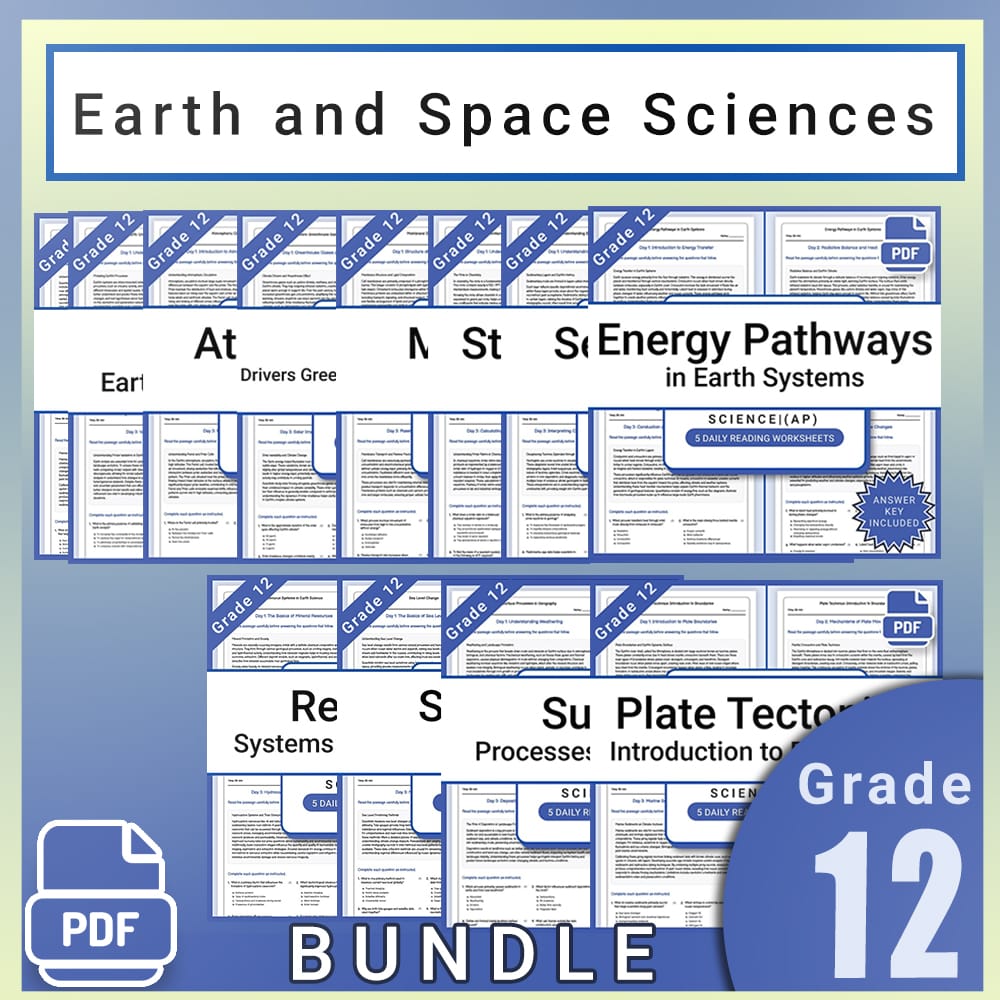 Grade 12 Earth and Space Sciences Lesson Bundle for AP Curriculum — bundle cover