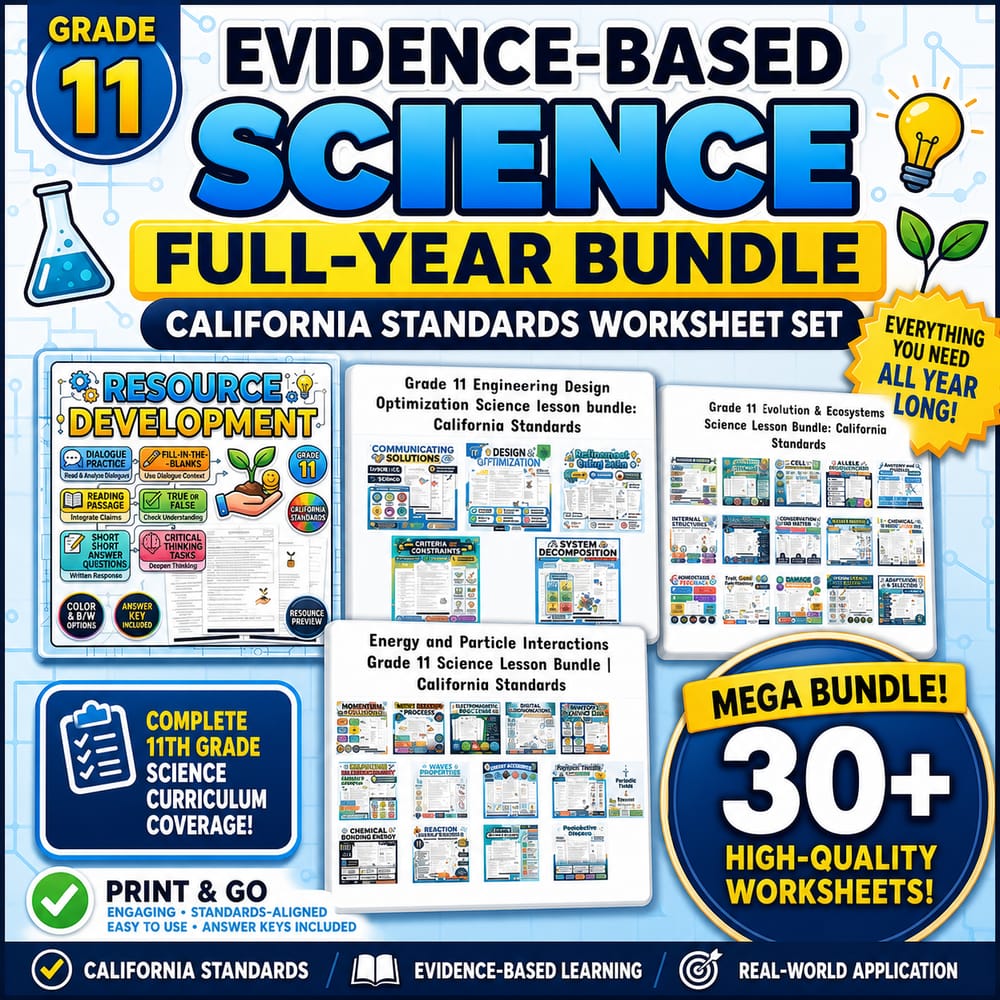 Grade 11 Evidence-Based Science Full-Year Bundle — bundle cover