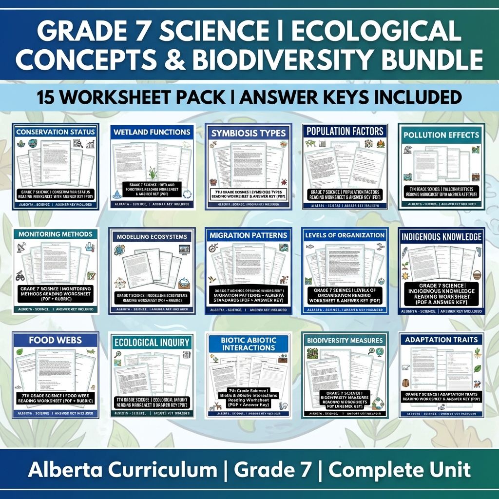 Grade 7 Science Bundle | Ecology, Ecosystems & Environmental Topics (Pack) — bundle cover