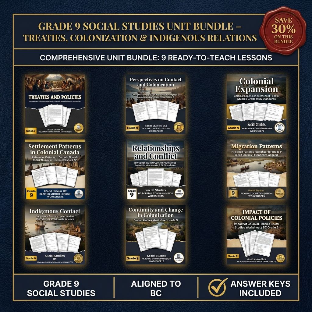 Grade 9 Social Studies | Contact, Cooperation & Conflict Bundle — bundle cover