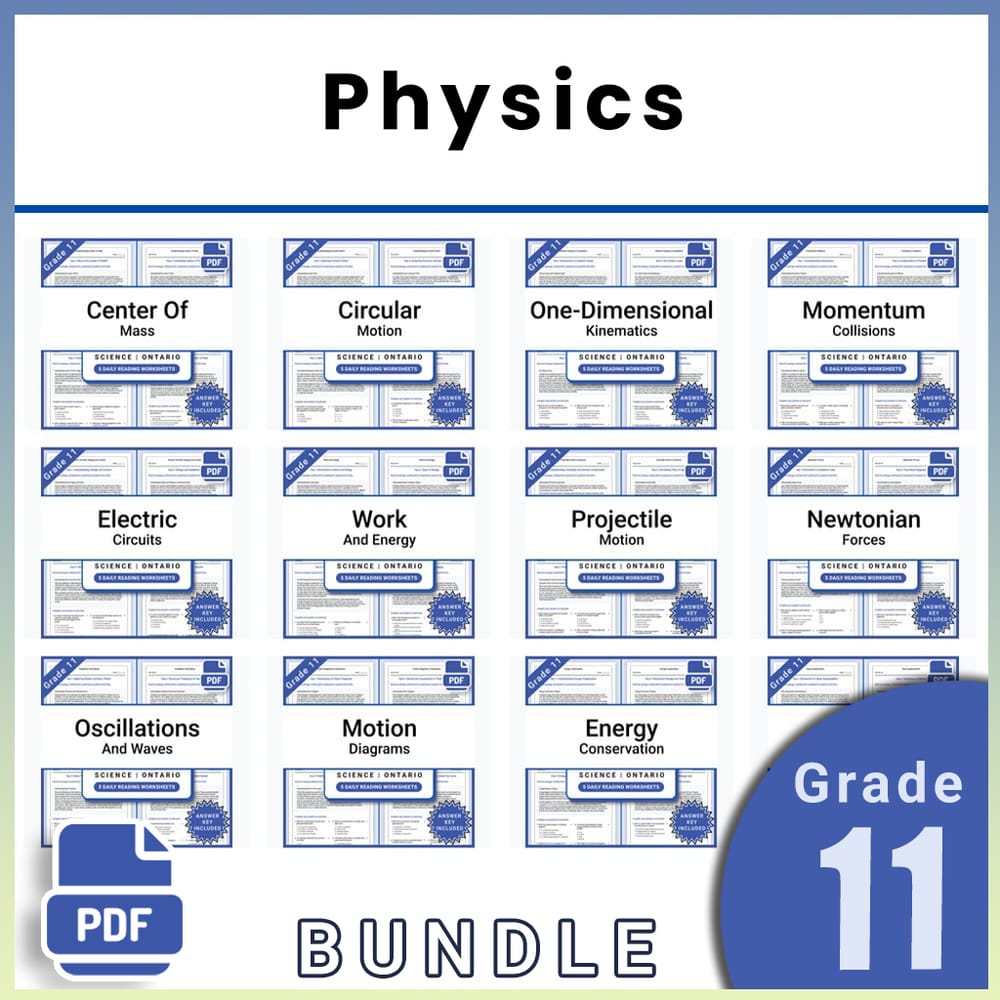 Grade 11 Science Lesson Bundle for Ontario Curriculum — bundle cover