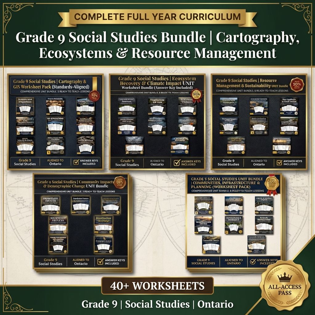 Grade 9 Social Studies | Community, Environment, & Urban Planning Strategies — bundle cover