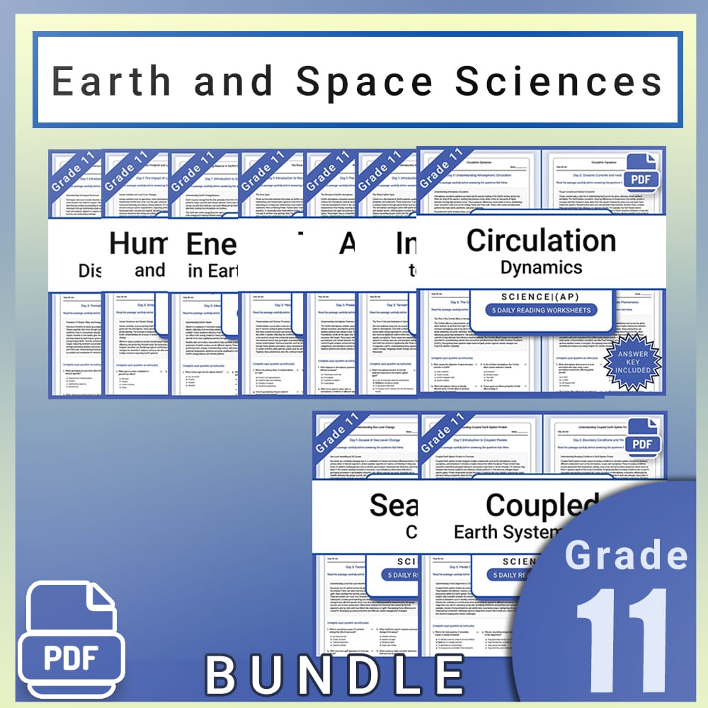Grade 11 Earth and Space Sciences Lesson Bundle | AP Science Curriculum — bundle cover