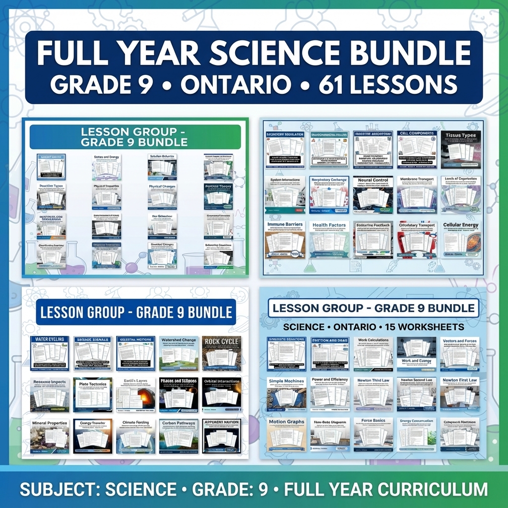 Grade 9 Science Bundle – Comprehensive NGSS-aligned Activities & Answer Keys — bundle cover