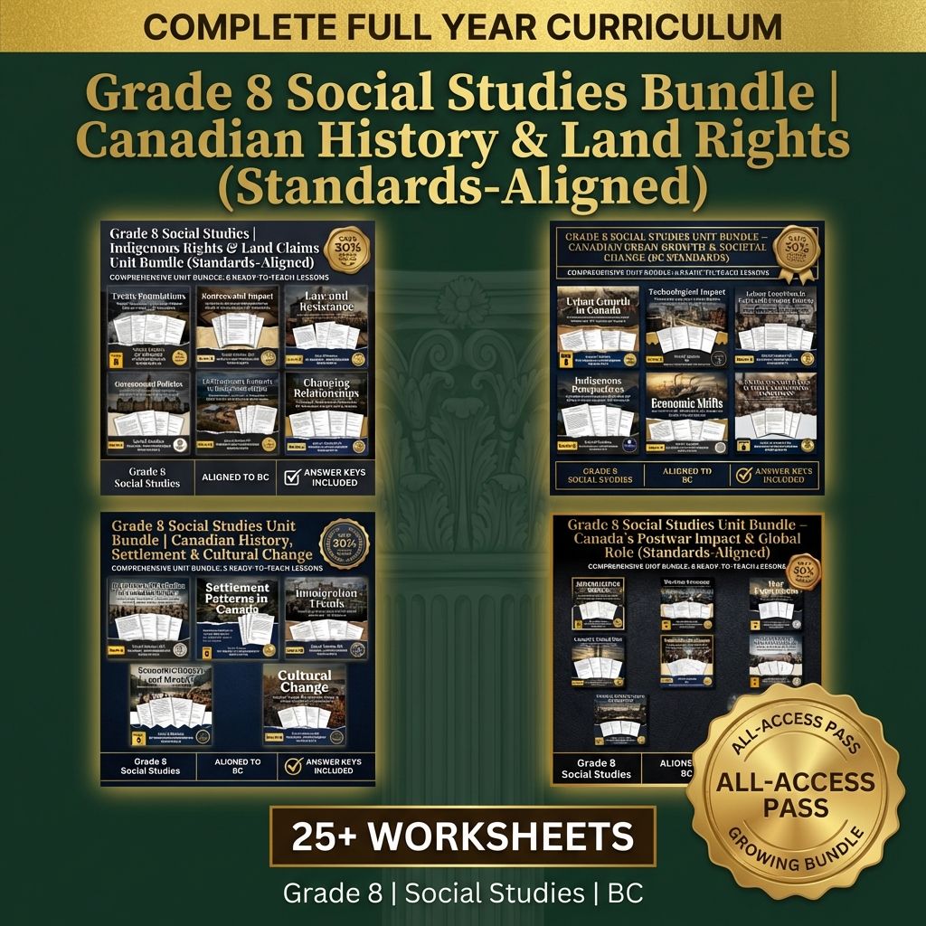 Grade 8 Social Studies Bundle | Canadian History & Contemporary Issues  — bundle cover