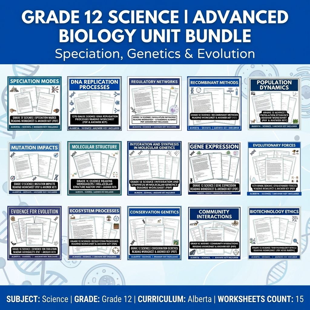 Grade 12 Science UNIT Bundle: Molecular Genetics, Evolution & Ecology Activities — bundle cover