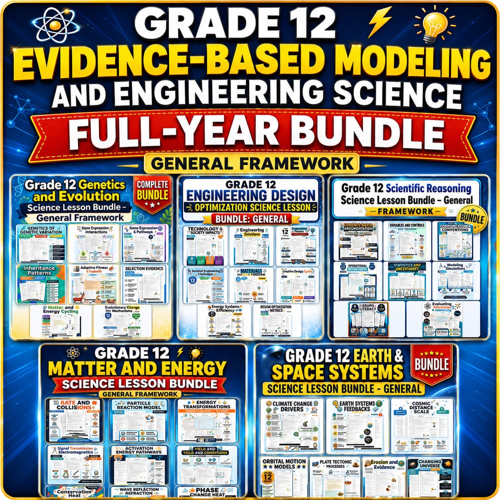 Grade 12 Evidence-Based Modeling and Engineering Science Full-Year Bundle — bundle cover