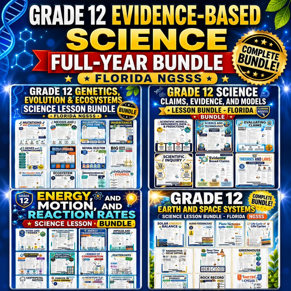 Grade 12 Evidence-Based Science Full-Year Bundle | Florida NGSSS — bundle cover