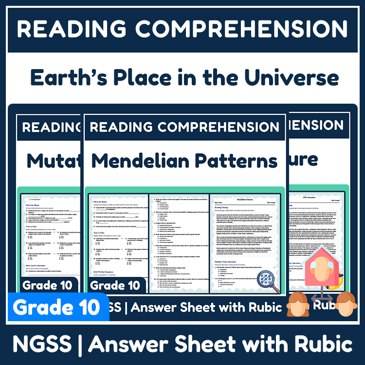 Grade 10 Science Unit | DNA, Mutation & Mendelian Patterns Worksheet Bundle — bundle cover