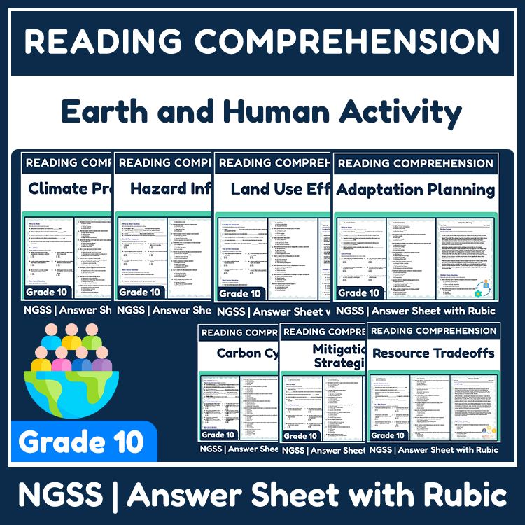 Grade 10 Science | Climate Change & Land Use Unit Worksheet Bundle — bundle cover