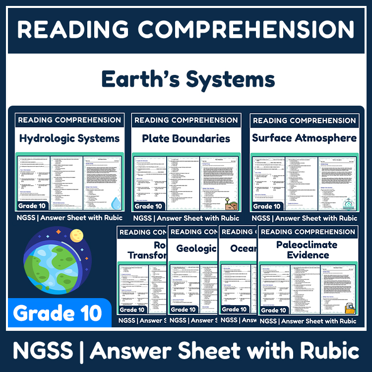 Grade 10 Science Unit | Earth Systems & Climate Change Worksheets Bundle — bundle cover