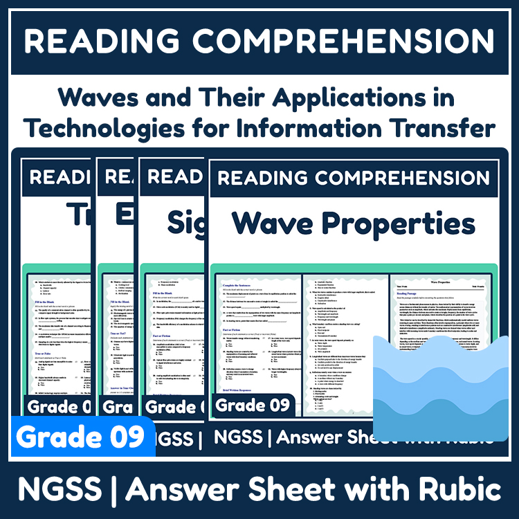 Grade 9 Science Unit | Wave & Signal Properties Worksheet Bundle — bundle cover