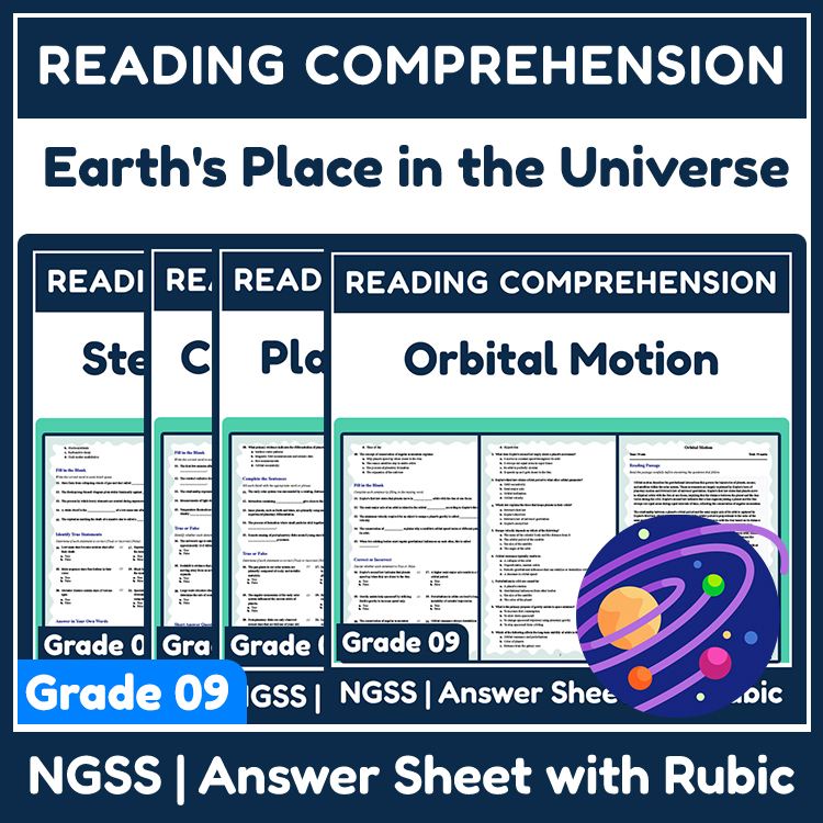 Grade 9 Science | Stellar & Cosmic Evolution Unit Worksheet Bundle — bundle cover