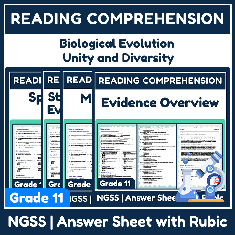 Grade 11 Science | Evolutionary Biology & Speciation Unit Worksheet Bundle — bundle cover