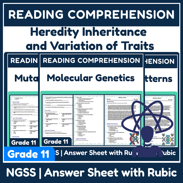 Grade 11 Science Unit | Genetics & Mutation Dynamics Worksheet Bundle (PDF) — bundle cover