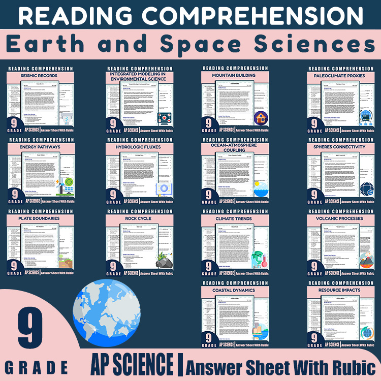 Grade 9 Science Unit Bundle | Earth Systems & Geoscience Worksheets (PDF) — bundle cover