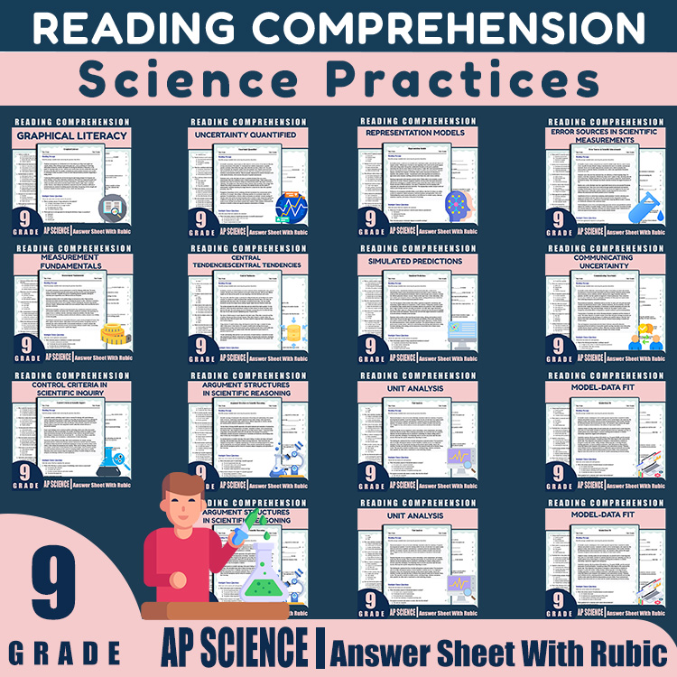 Grade 9 Science Unit Bundle | Data Analysis & Scientific Reasoning Worksheets — bundle cover