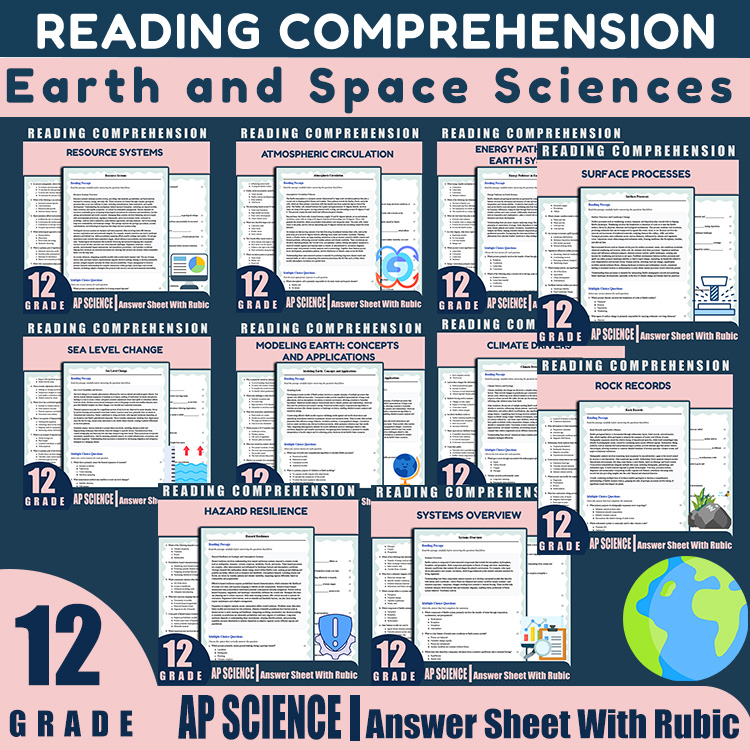 Grade 12 Science Unit | Earth Systems & Climate Change Worksheet Bundle (PDF) — bundle cover