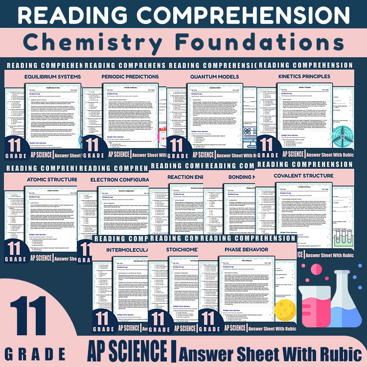 Grade 11 Science Unit Worksheet Bundle – Chemical Bonding, Kinetics & More (PDF) — bundle cover