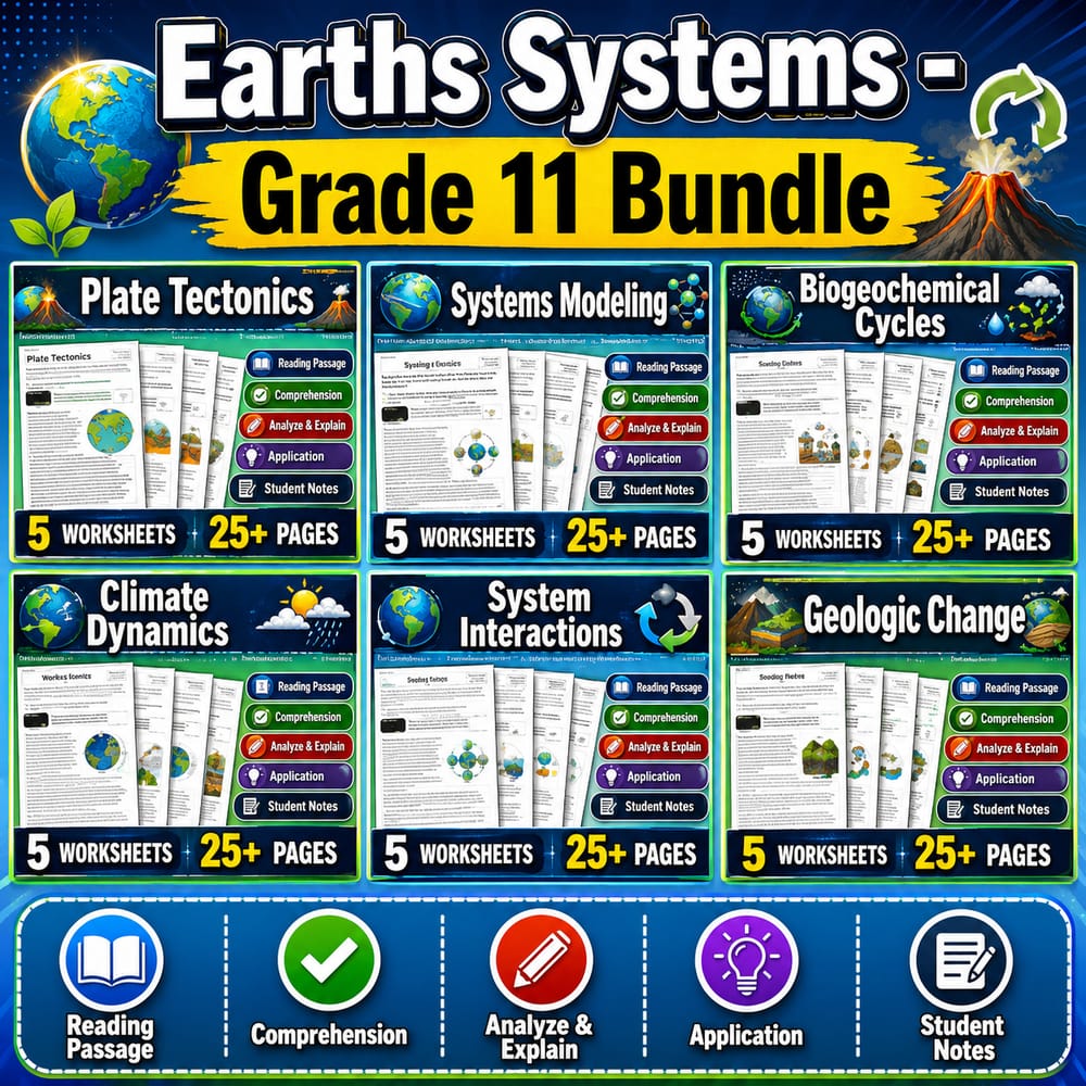 Earths Systems Lesson Bundle | Grade 11 Earth Science | NGSS — bundle cover
